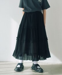 green label relaxing | 楊柳フリル ロングスカート / キッズ 140cm-160cm(スカート)