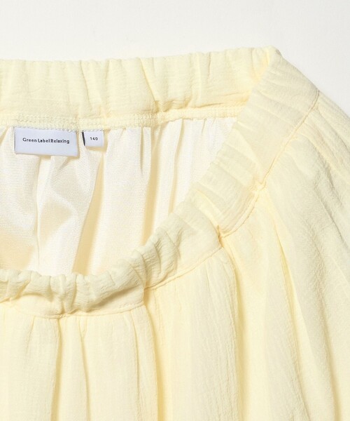 green label relaxing(グリーンレーベルリラクシング)の「楊柳フリル ロングスカート / キッズ 140cm-160cm(スカート・キッズ・ブラック/オフホワイト・140cm/150cm/160cm)」の11枚目の写真
