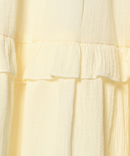 green label relaxing(グリーンレーベルリラクシング)の「楊柳フリル ロングスカート / キッズ 140cm-160cm(スカート・キッズ・ブラック/オフホワイト・140cm/150cm/160cm)」の14枚目の写真