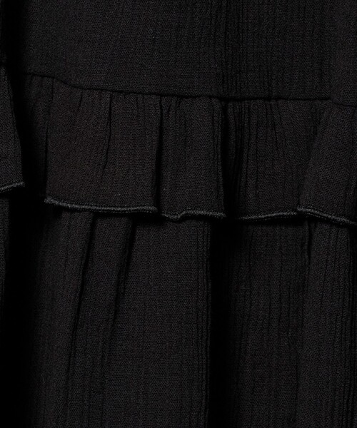 green label relaxing(グリーンレーベルリラクシング)の「楊柳フリル ロングスカート / キッズ 140cm-160cm(スカート・キッズ・ブラック/オフホワイト・140cm/150cm/160cm)」の18枚目の写真