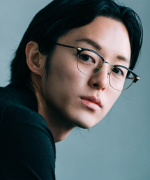 AMBEROPTICAL（アンバーオプティカル）の「ハンク2 ハーフリムメガネ HANK2 ブラック ゴールド（メガネ）」
