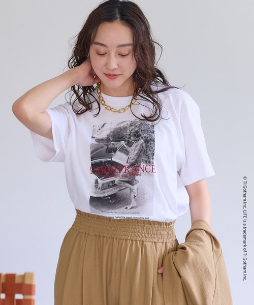 Elura(エルーラ)の「LIFE PICTURE COLLECTION*プリントT/662052(Tシャツ/カットソー・レディース・ホワイト/チャコールグレー・FREE)」の3枚目の写真