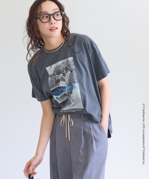 Elura(エルーラ)の「LIFE PICTURE COLLECTION*プリントT/662052(Tシャツ/カットソー・レディース・ホワイト/チャコールグレー・FREE)」の10枚目の写真