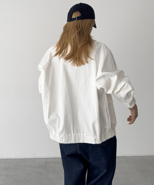 CANAL JEAN（キャナルジーン）の「El mar　コットンナイロンブルゾン（ブルゾン・レディース・アイボリー・ONE SIZE）」の4枚目の写真