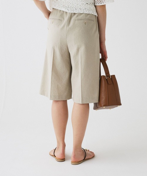 BABYLONE(バビロン)の「リネンライクシャンタンハーフパンツ<セットアップ対応>(その他パンツ・レディース・チャコール/ベージュ・36inch/34inch)」の10枚目の写真