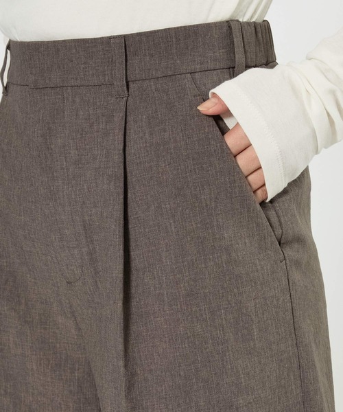 BABYLONE(バビロン)の「リネンライクシャンタンハーフパンツ<セットアップ対応>(その他パンツ・レディース・チャコール/ベージュ・36inch/34inch)」の20枚目の写真