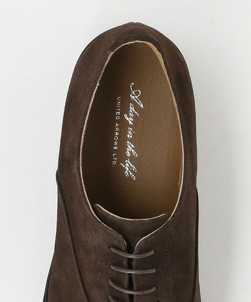 A DAY IN THE LIFE UNITED ARROWS（アデイインザライフユナイテッドアローズ）の「スエード ストレートチップ シューズ-撥水-＜A DAY IN THE LIFE＞（ドレスシューズ・メンズ・ダークブラウン/ブラック・8/9/8h/7h）」の8枚目の写真