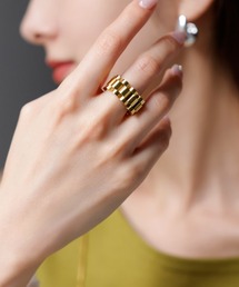 HUG.U（ハグユー）の「サージカルステンレス ワイドリング（リング）」