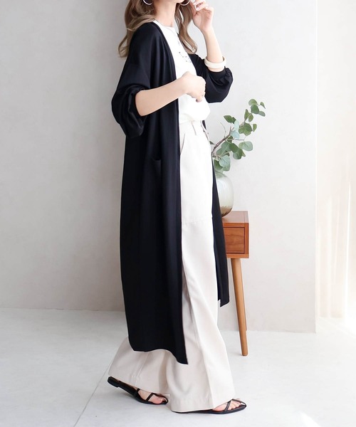 NYLAUS(ナイラス)の「【SG】接触冷感ロングカーディガン(カーディガン/ボレロ・レディース・ブラック/ブルー・M)」の6枚目の写真