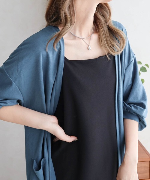 NYLAUS(ナイラス)の「【SG】接触冷感ロングカーディガン(カーディガン/ボレロ・レディース・ブラック/ブルー・M)」の12枚目の写真