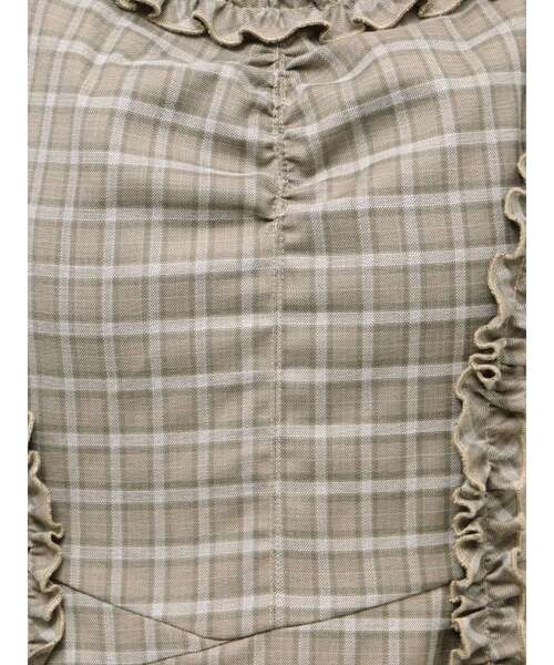 EMODA（エモダ）の「テープフリルアシンメトリーマキシワンピース（ワンピース・レディース・ブラック/ベージュ・MEDIUM/SMALL）」の4枚目の写真