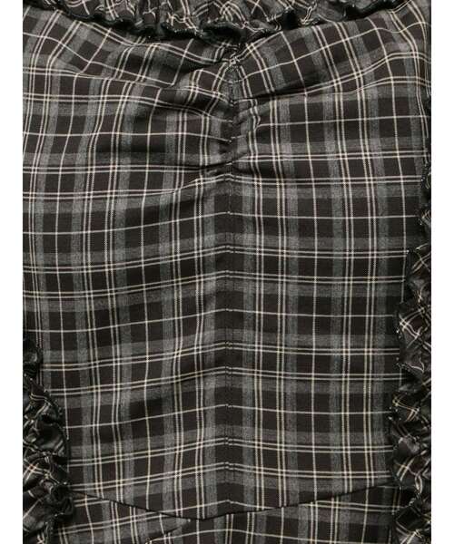 EMODA（エモダ）の「テープフリルアシンメトリーマキシワンピース（ワンピース・レディース・ブラック/ベージュ・MEDIUM/SMALL）」の5枚目の写真