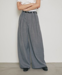 SCULPTED TUCK WIGE PANTS
