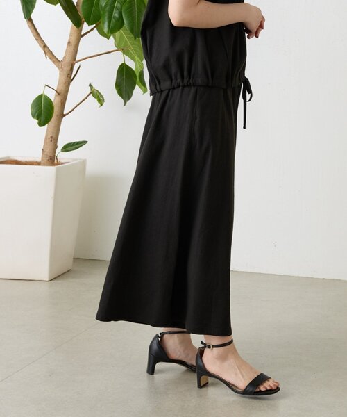 BEARDSLEY（ビアズリー）の「《ZOZO先行予約開始》リネンキュロット（その他パンツ・レディース・ベージュ/ブラック/グレー・0/1）」の7枚目の写真