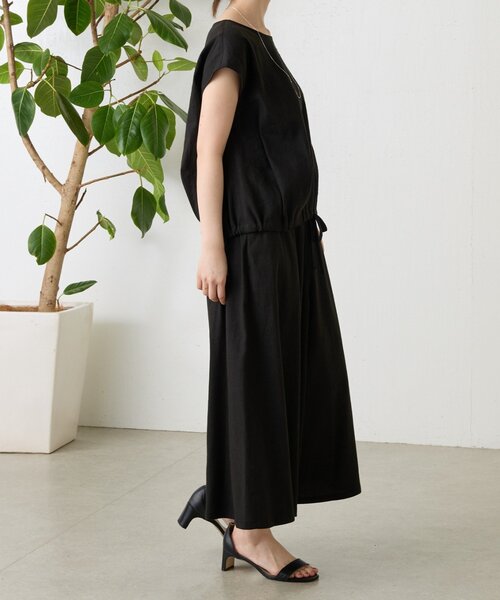 BEARDSLEY（ビアズリー）の「《ZOZO先行予約開始》リネンキュロット（その他パンツ・レディース・ベージュ/ブラック/グレー・0/1）」の9枚目の写真