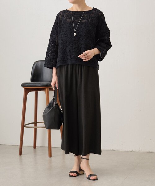 BEARDSLEY（ビアズリー）の「《ZOZO先行予約開始》リネンキュロット（その他パンツ・レディース・ベージュ/ブラック/グレー・0/1）」の11枚目の写真