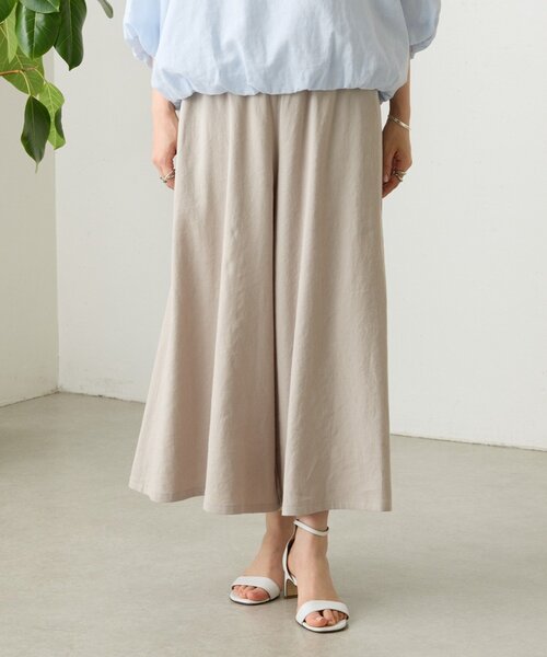 BEARDSLEY（ビアズリー）の「《ZOZO先行予約開始》リネンキュロット（その他パンツ・レディース・ベージュ/ブラック/グレー・0/1）」の13枚目の写真