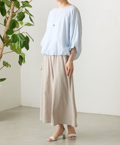 BEARDSLEY(ビアズリー)の「リネンウエストリブキュロット【セットアップ】(その他パンツ・レディース・ベージュ/ブラック/グレー・0/1)」の8枚目の写真