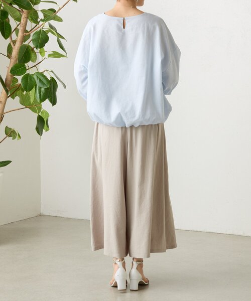 BEARDSLEY(ビアズリー)の「リネンウエストリブキュロット【セットアップ】(その他パンツ・レディース・ベージュ/ブラック/グレー・0/1)」の9枚目の写真