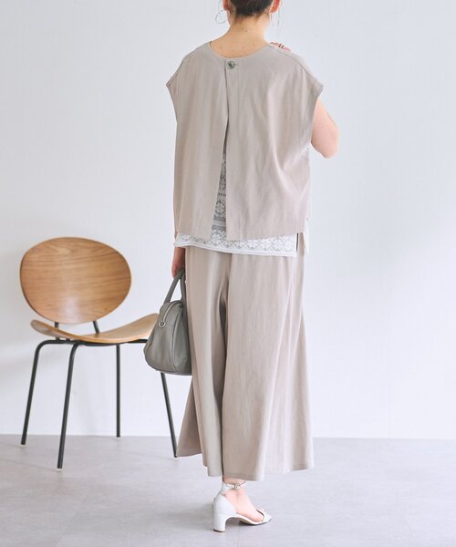 BEARDSLEY(ビアズリー)の「リネンウエストリブキュロット【セットアップ】(その他パンツ・レディース・ベージュ/ブラック/グレー・0/1)」の12枚目の写真