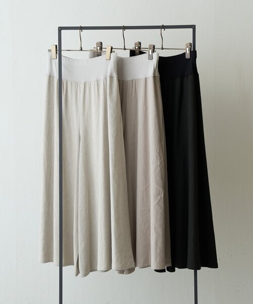 BEARDSLEY(ビアズリー)の「リネンウエストリブキュロット【セットアップ】(その他パンツ・レディース・ベージュ/ブラック/グレー・0/1)」の14枚目の写真