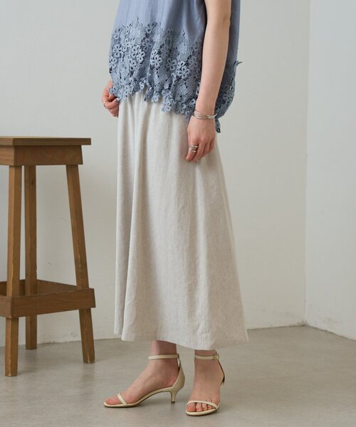 BEARDSLEY(ビアズリー)の「リネンウエストリブキュロット【セットアップ】(その他パンツ・レディース・ベージュ/ブラック/グレー・0/1)」の17枚目の写真