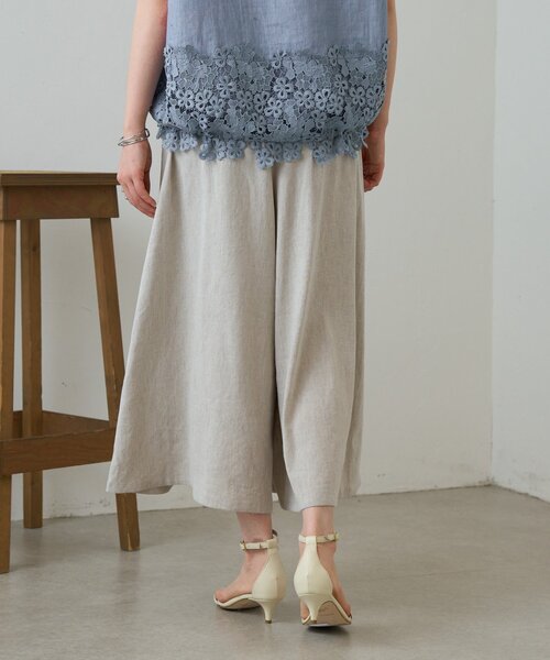 BEARDSLEY(ビアズリー)の「リネンウエストリブキュロット【セットアップ】(その他パンツ・レディース・ベージュ/ブラック/グレー・0/1)」の18枚目の写真