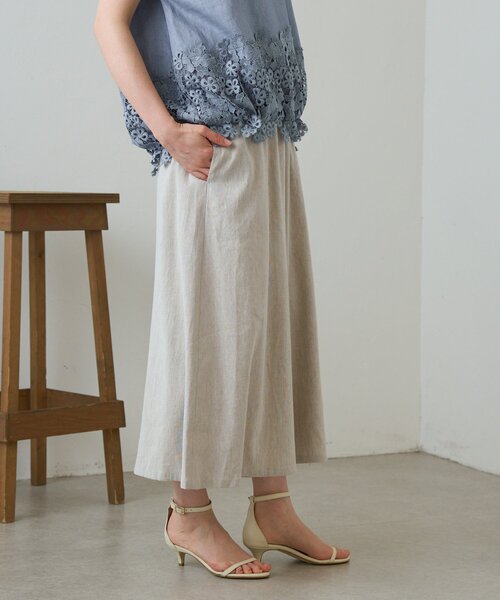 BEARDSLEY(ビアズリー)の「リネンウエストリブキュロット【セットアップ】(その他パンツ・レディース・ベージュ/ブラック/グレー・0/1)」の19枚目の写真