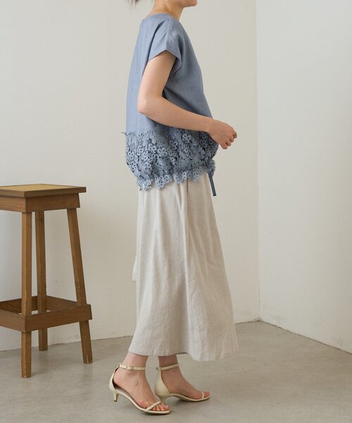 BEARDSLEY(ビアズリー)の「リネンウエストリブキュロット【セットアップ】(その他パンツ・レディース・ベージュ/ブラック/グレー・0/1)」の21枚目の写真