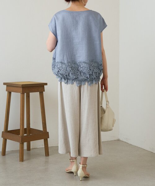 BEARDSLEY(ビアズリー)の「リネンウエストリブキュロット【セットアップ】(その他パンツ・レディース・ベージュ/ブラック/グレー・0/1)」の22枚目の写真