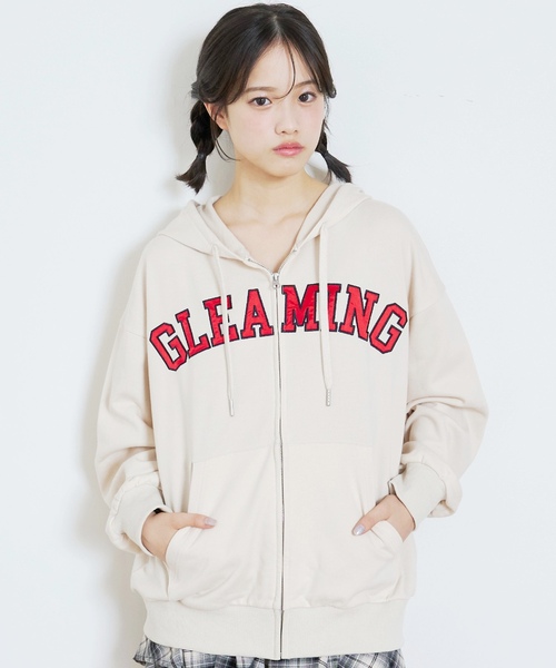 LOVETOXIC(ラブトキシック)の「ロゴアップリケルーズジップパーカ(パーカー・キッズ・アイボリー/チャコール/ネイビー/トップグレー・M:150cm/L:160cm/S:140cm)」の17枚目の写真