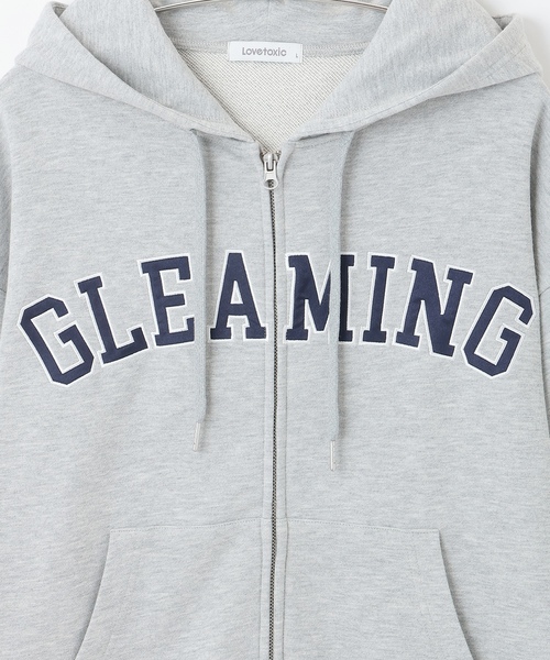 LOVETOXIC(ラブトキシック)の「ロゴアップリケルーズジップパーカ(パーカー・キッズ・アイボリー/チャコール/ネイビー/トップグレー・M:150cm/L:160cm/S:140cm)」の9枚目の写真