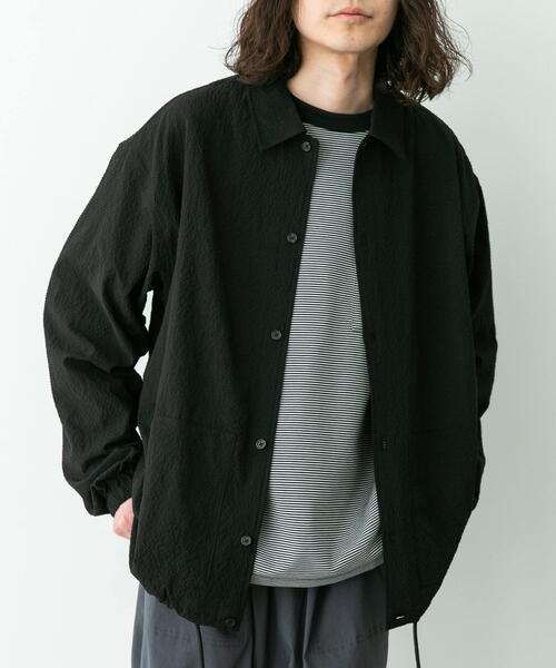 URBAN RESEARCH Sonny Label（アーバンリサーチサニーレーベル）の「シアサッカーコーチジャケット（ブルゾン・メンズ・ネイビー/ブラック/グリーン・LARGE/MEDIUM）」の21枚目の写真