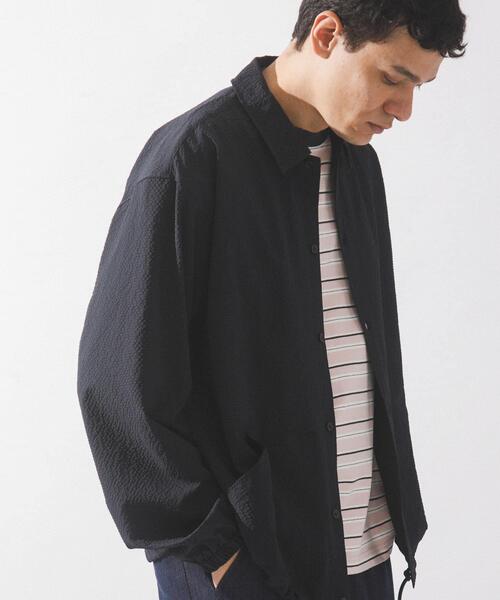 URBAN RESEARCH Sonny Label(アーバンリサーチサニーレーベル)の「シアサッカーコーチジャケット(ブルゾン・メンズ・ネイビー/ブラック/グリーン・LARGE/MEDIUM)」の5枚目の写真