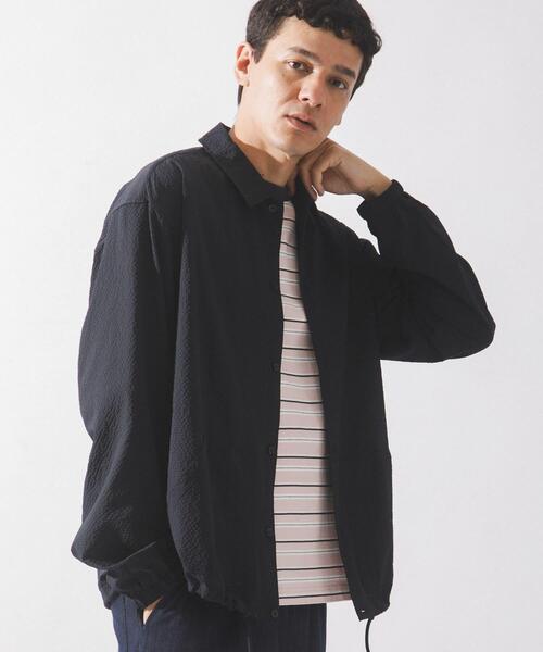 URBAN RESEARCH Sonny Label(アーバンリサーチサニーレーベル)の「シアサッカーコーチジャケット(ブルゾン・メンズ・ネイビー/ブラック/グリーン・LARGE/MEDIUM)」の6枚目の写真