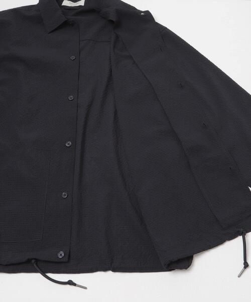 URBAN RESEARCH Sonny Label（アーバンリサーチサニーレーベル）の「シアサッカーコーチジャケット（ブルゾン・メンズ・ネイビー/ブラック/グリーン・LARGE/MEDIUM）」の4枚目の写真