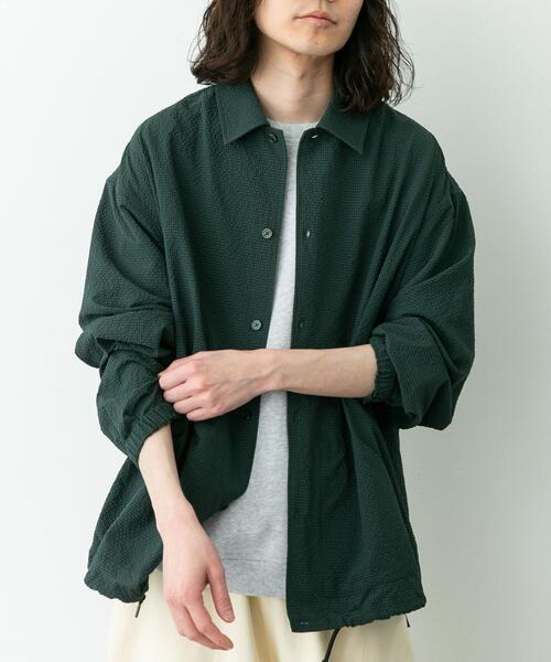 URBAN RESEARCH Sonny Label（アーバンリサーチサニーレーベル）の「シアサッカーコーチジャケット（ブルゾン・メンズ・ネイビー/ブラック/グリーン・LARGE/MEDIUM）」の7枚目の写真