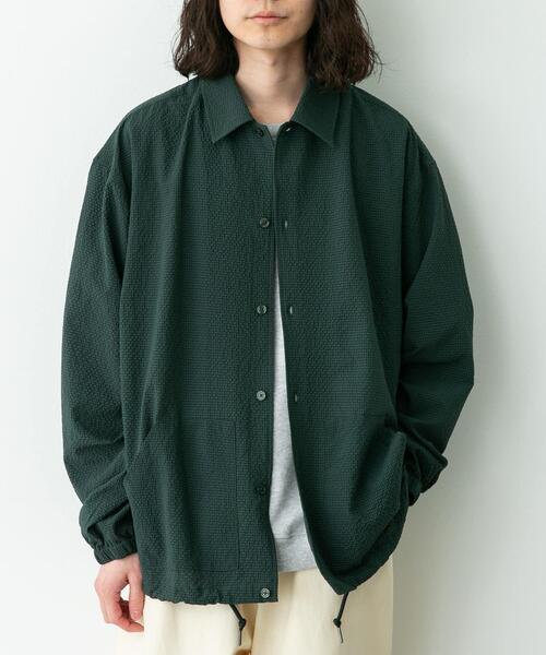 URBAN RESEARCH Sonny Label（アーバンリサーチサニーレーベル）の「シアサッカーコーチジャケット（ブルゾン・メンズ・ネイビー/ブラック/グリーン・LARGE/MEDIUM）」の8枚目の写真