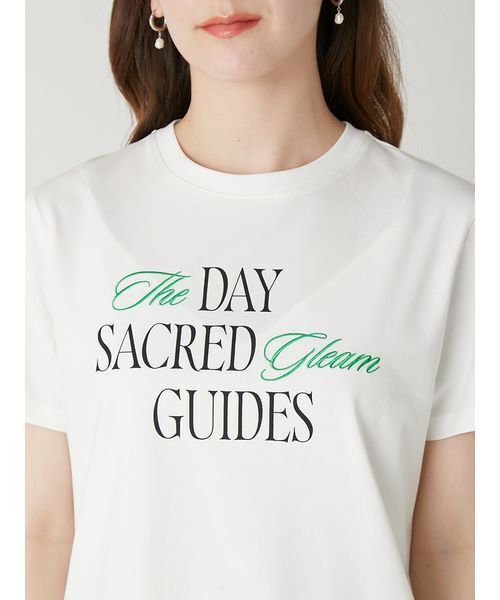 FRAY I.D（フレイアイディー）の「ロゴプリント刺繍Tシャツ／ウォッシャブル（Tシャツ/カットソー・レディース・ピンク/グリーン・F）」の9枚目の写真