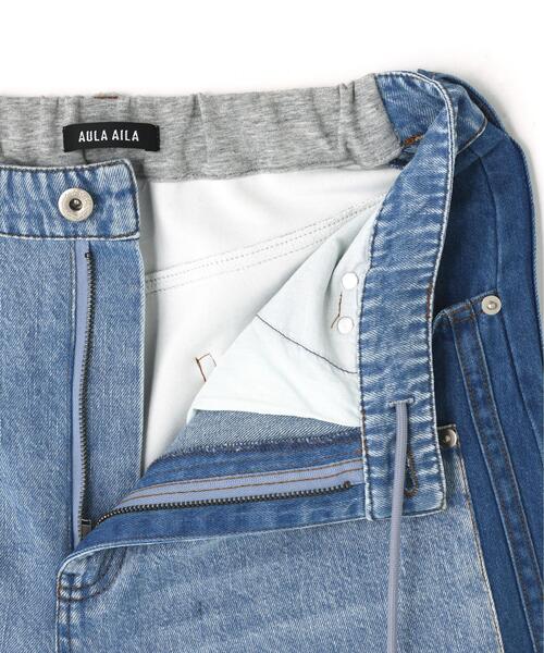 AULA AILA（アウラアイラ）の「AULA AILA（アウラ アイラ）別注コクーンシルエットデニムパンツ（デニムパンツ・レディース・ブラック/ブルー・1/0）」の6枚目の写真