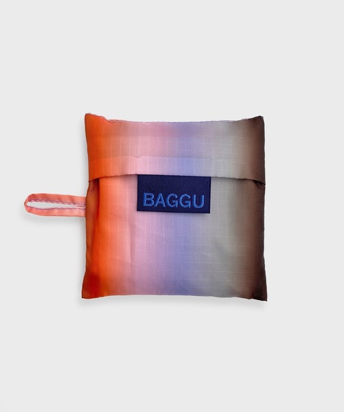 BAGGU(バグー)の「BABY BAGGU 628.グラデーションストライプオレンジ×パープル(エコバッグ/サブバッグ・レディース・ライラック・FREE)」の3枚目の写真