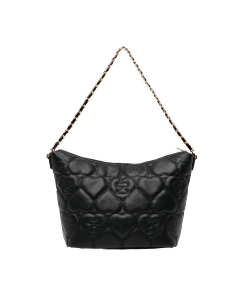 A BATHING APE(アベイシングエイプ)の「QUILTED HEART MONOGRAM MINI HANDBAG(ショルダーバッグ・レディース・アイボリー/ブラック・FREE)」の4枚目の写真