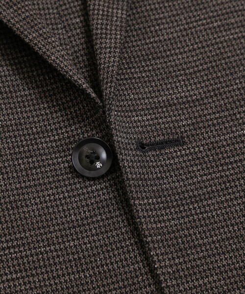 BROOKS BROTHERS(ブルックスブラザーズ)の「コットン/リネン ニット マイクロハウンドトゥース シングル2釦ジャケット Classic(テーラードジャケット・メンズ・グレー・LARGE/MEDIUM/SMALL)」の4枚目の写真
