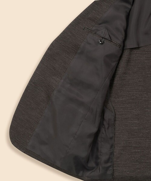 BROOKS BROTHERS(ブルックスブラザーズ)の「コットン/リネン ニット マイクロハウンドトゥース シングル2釦ジャケット Classic(テーラードジャケット・メンズ・グレー・LARGE/MEDIUM/SMALL)」の5枚目の写真
