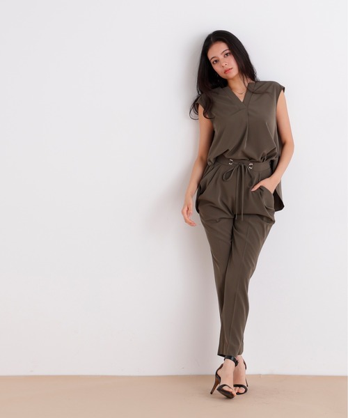 PINKY&DIANNE（ピンキーアンドダイアン）の「◆タックポケットテーパードパンツ（その他パンツ・レディース・ブラック/カーキ・38）」の13枚目の写真