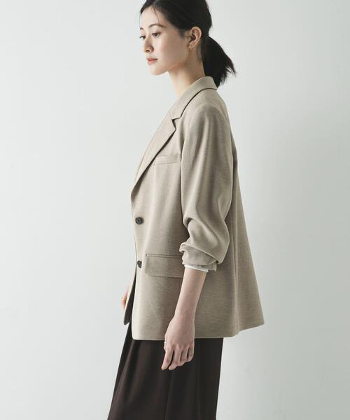 URBAN RESEARCH（アーバンリサーチ）の「リネンライクテーラードジャケット（その他アウター・レディース・ブラック/ベージュ・36/38）」の4枚目の写真