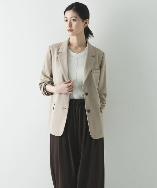 URBAN RESEARCH（アーバンリサーチ）の「リネンライクテーラードジャケット（その他アウター・レディース・ブラック/ベージュ・36/38）」の6枚目の写真