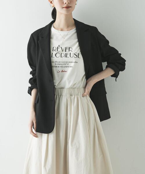 URBAN RESEARCH（アーバンリサーチ）の「リネンライクテーラードジャケット（その他アウター・レディース・ブラック/ベージュ・36/38）」の17枚目の写真