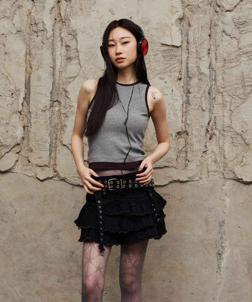 VETEZE(ベテゼ)の「Slim Fit Layered Sleeveless (Gray/P)(Tシャツ/カットソー・レディース・その他・FREE)」の11枚目の写真