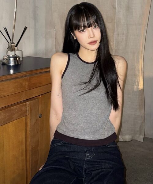 VETEZE(ベテゼ)の「Slim Fit Layered Sleeveless (Gray/P)(Tシャツ/カットソー・レディース・その他・FREE)」の14枚目の写真